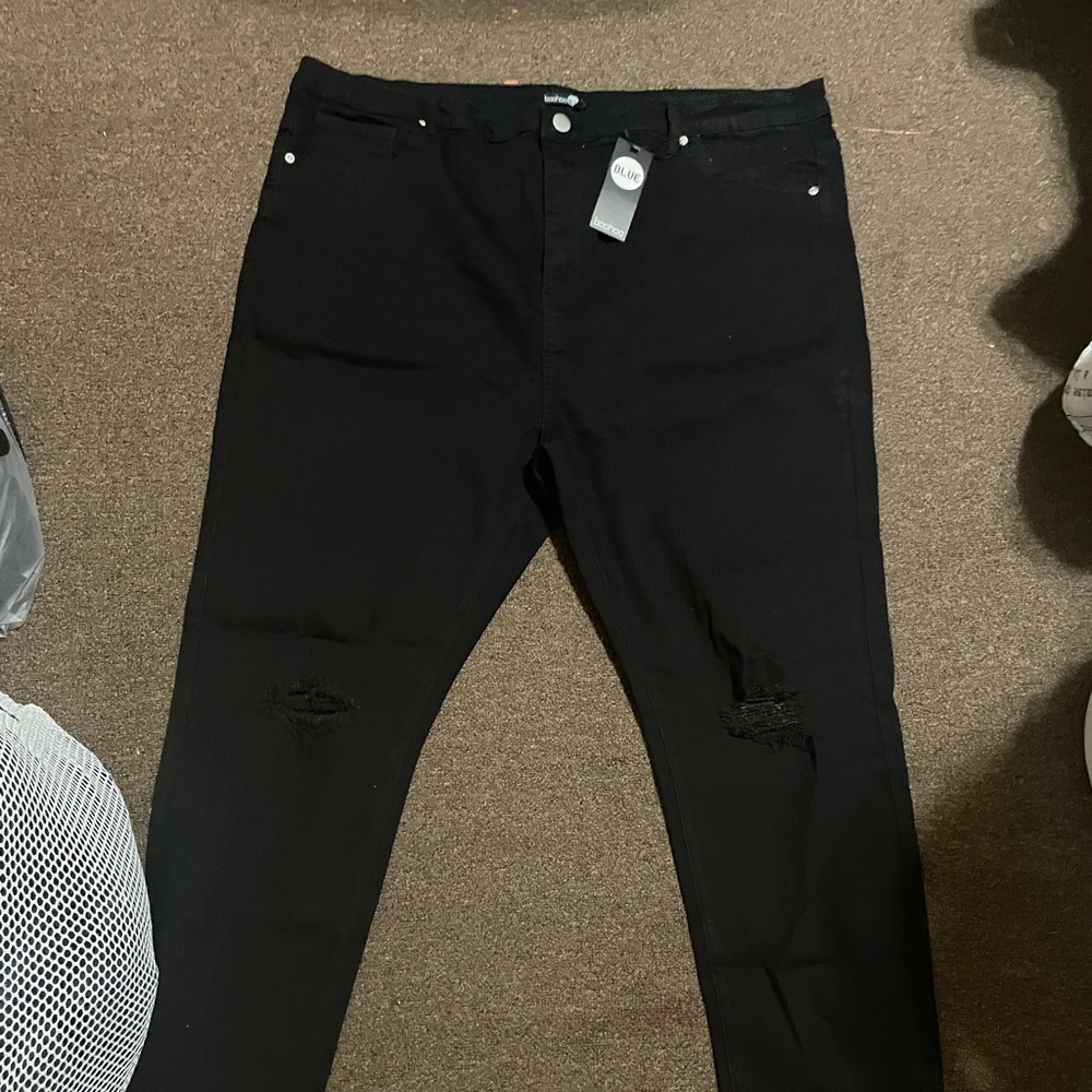 Black denim jeans